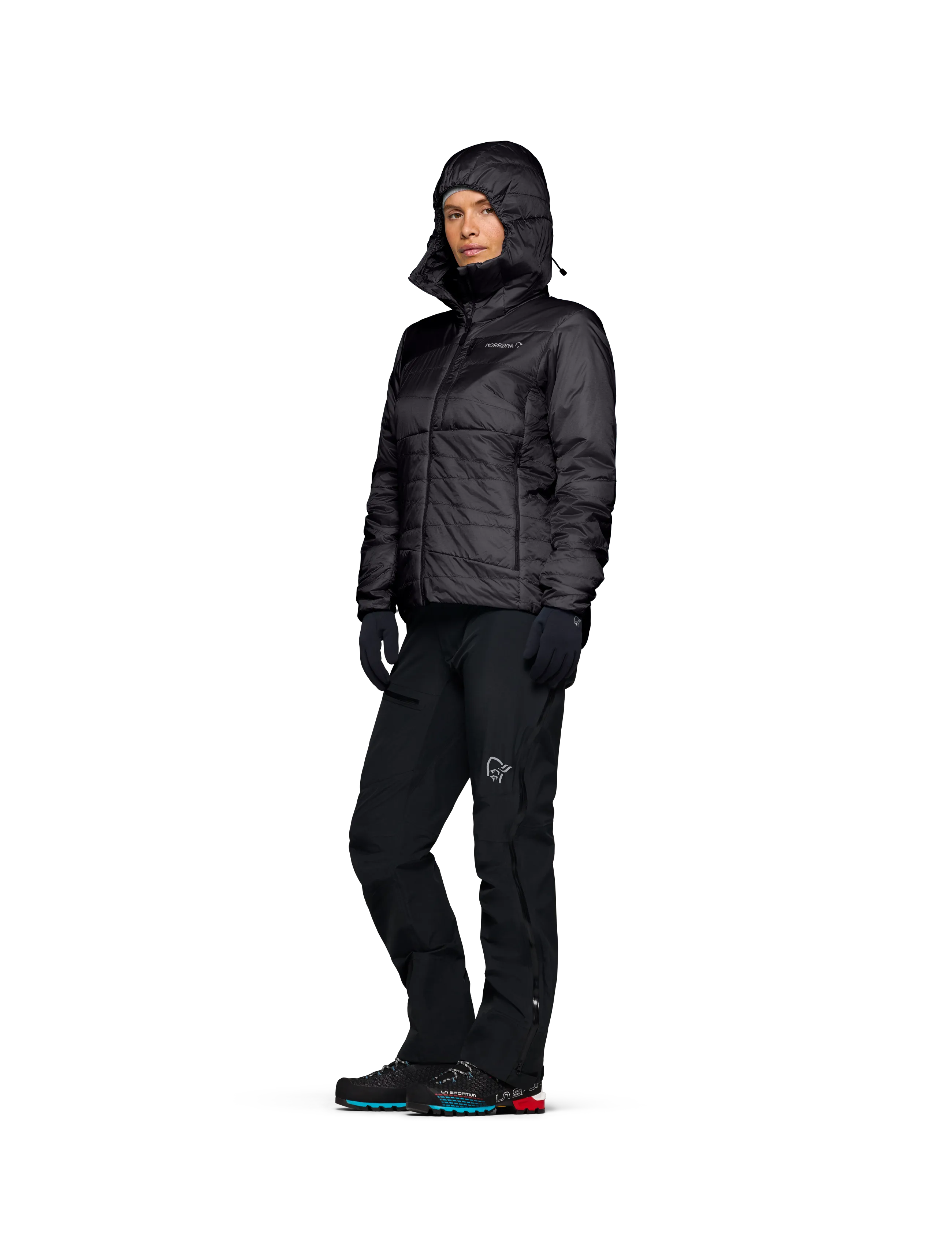 Norrøna - falketind thermo40 Zip Hood W's - friluftsjakker - caviar black - 5