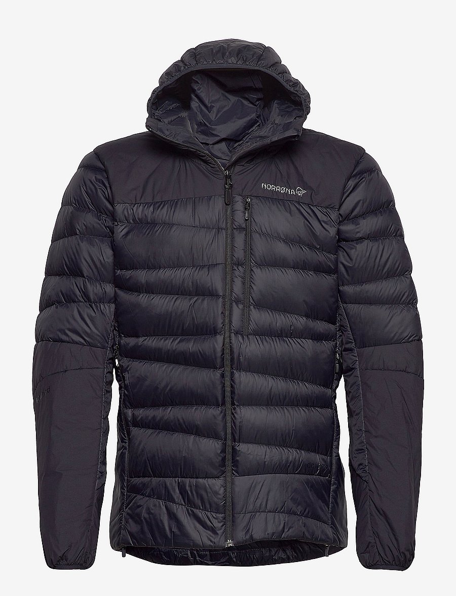 Norrøna - falketind down750 Zip Hood M's - dunjakker - caviar black - 0