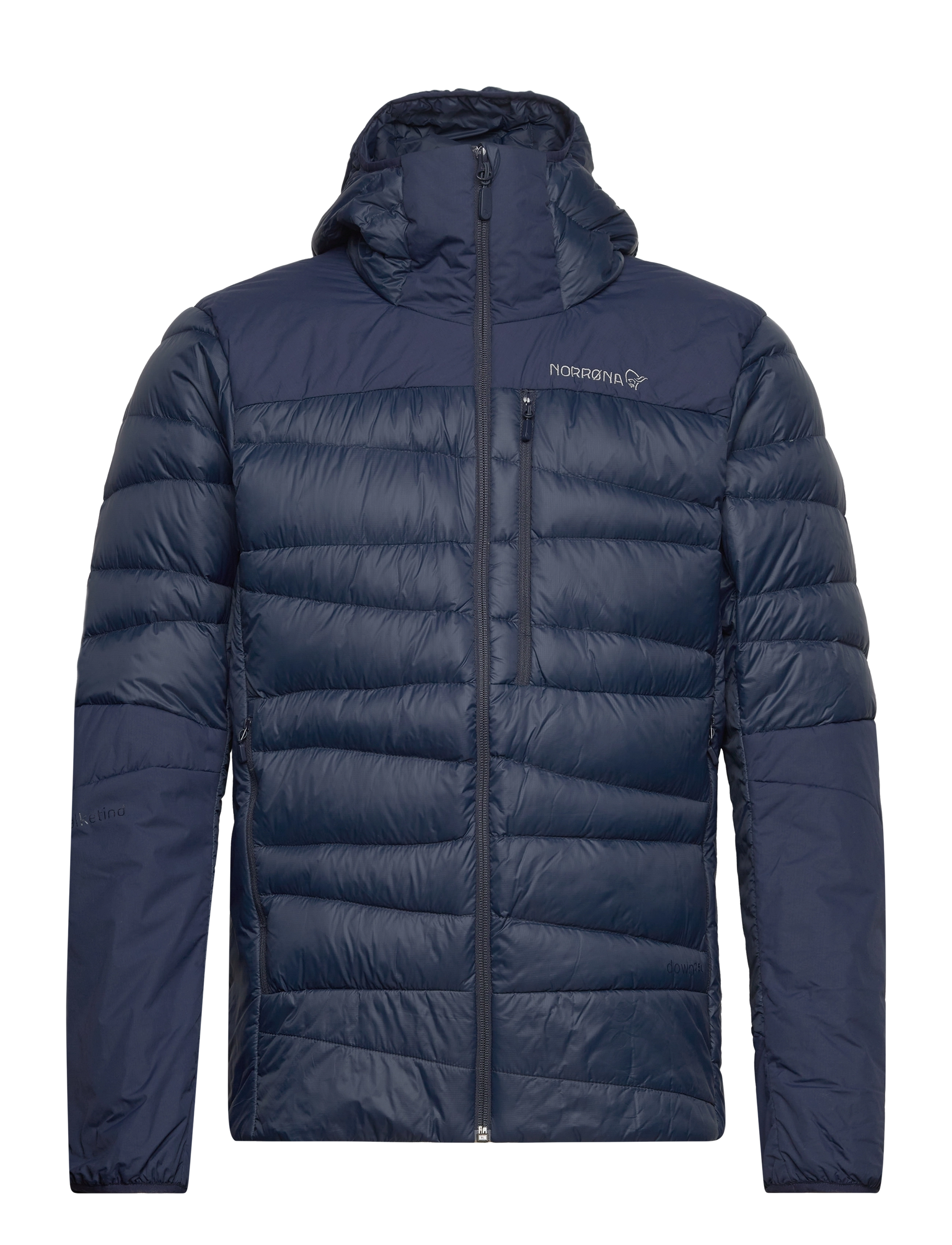 Norrøna Falketind Down750 Zip Hood M's, S, Blue, Overtøj > Sportsjakker, Herre