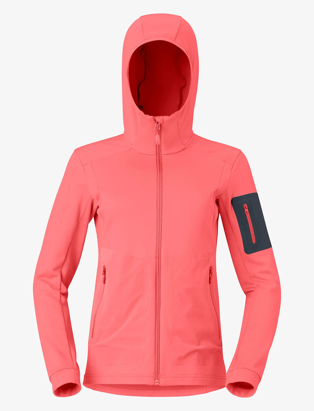 Norrøna - falketind warm2 stretch Hood W's - huvtröjor - calypso coral/beluga - 1
