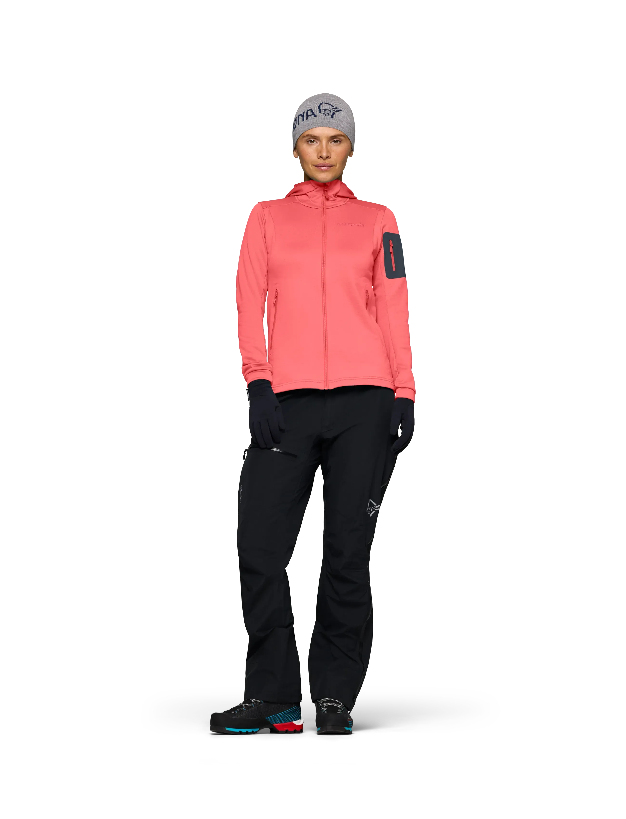 Norrøna Falketind Warm2 Stretch Hood W's, Kvinder, Stræk Hættejakke, Pink, Str: XS