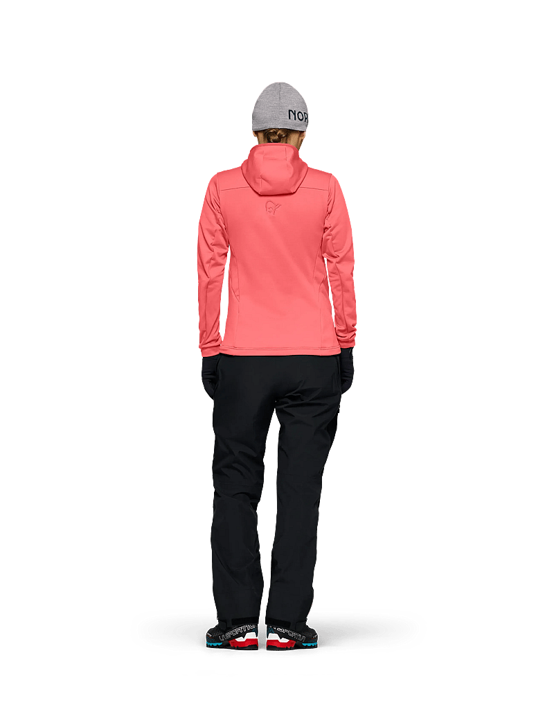 Norrøna - falketind warm2 stretch Hood W's - huvtröjor - calypso coral/beluga - 4
