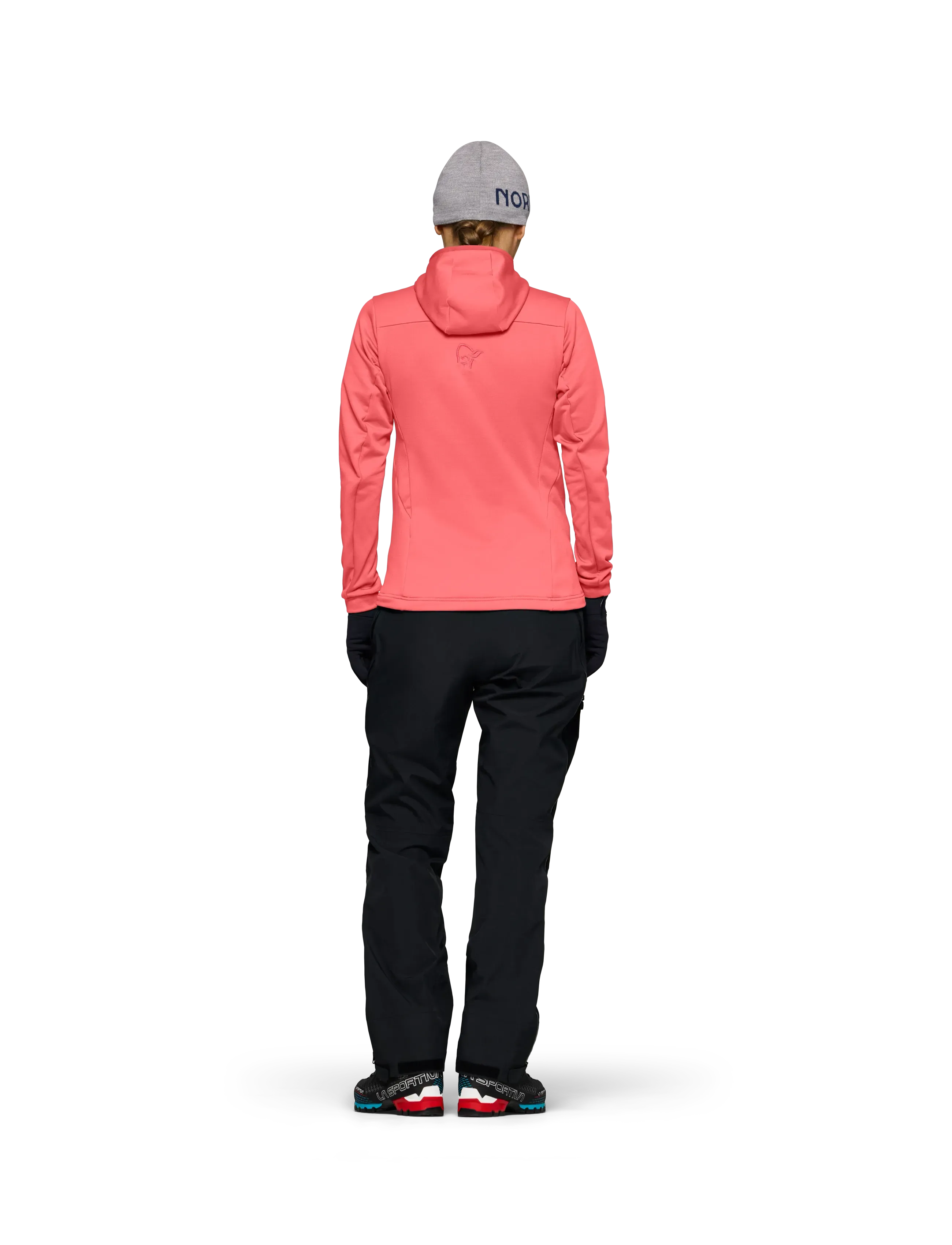 Norrøna - falketind warm2 stretch Hood W's - oberteile - calypso coral/beluga - 4