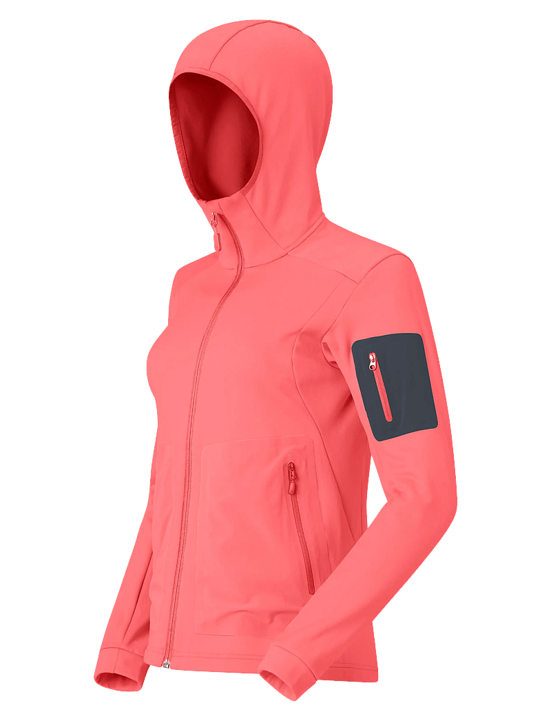 Norrøna - falketind warm2 stretch Hood W's - huvtröjor - calypso coral/beluga - 3