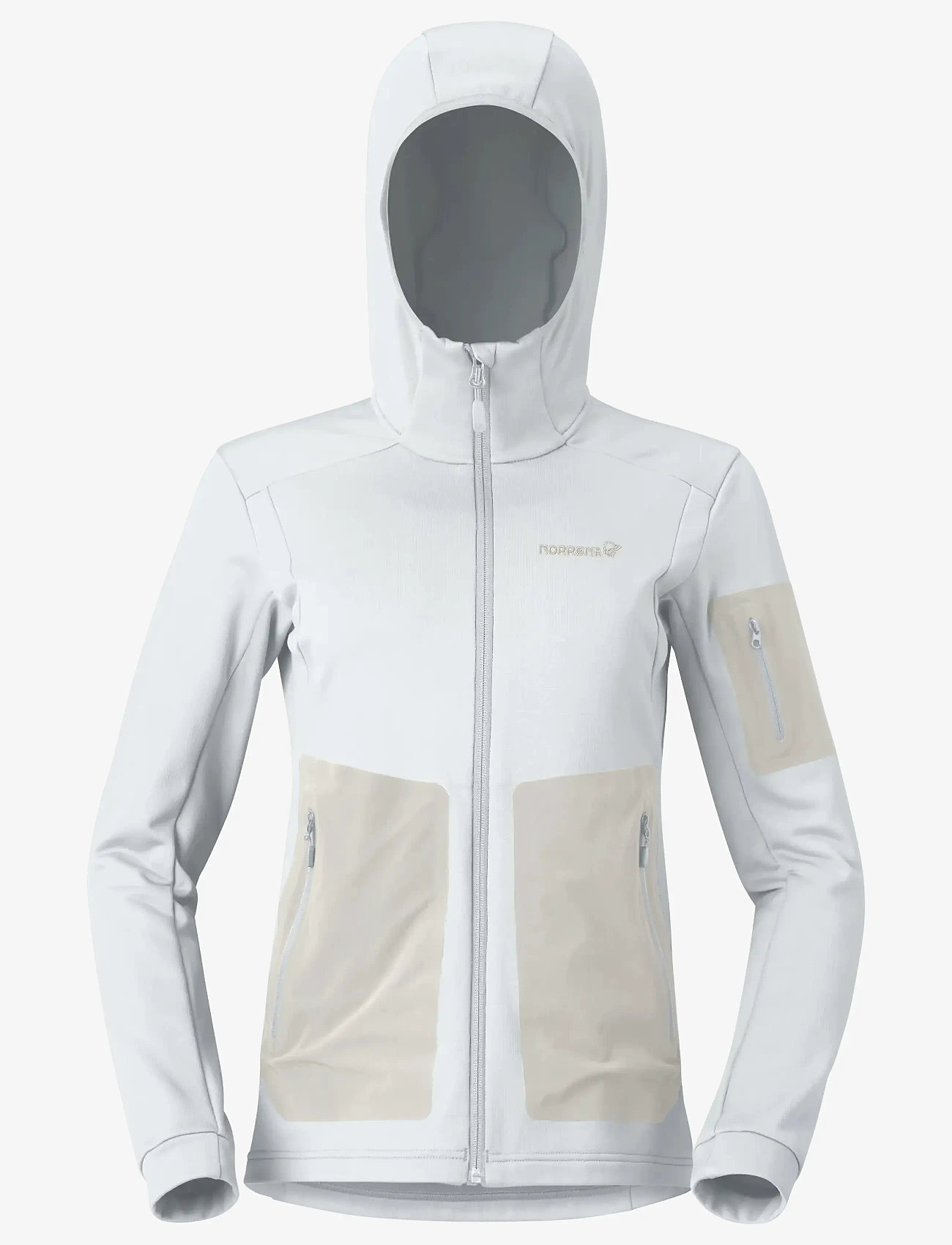 Norrøna - falketind warm2 stretch Hood W's - oberteile - snow white - 1