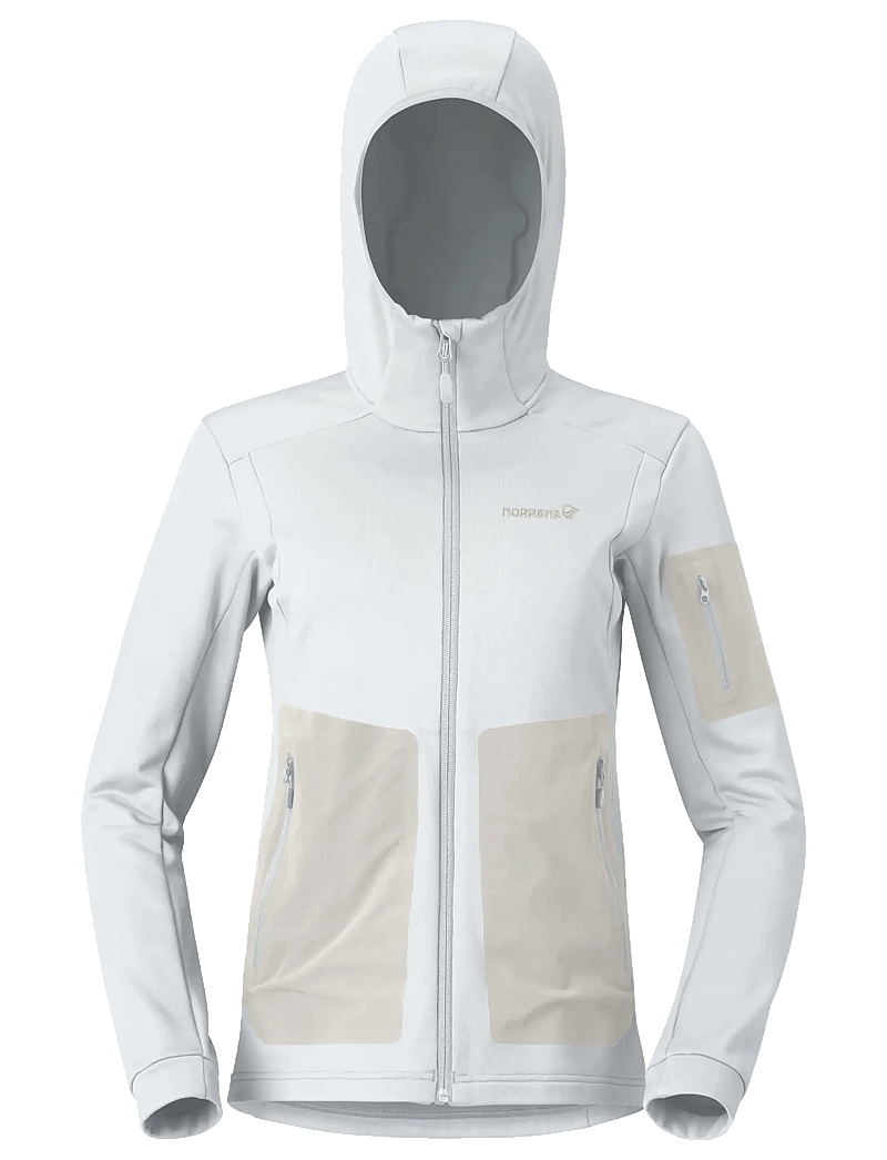 Norrøna - falketind warm2 stretch Hood W's - oberteile - snow white - 1