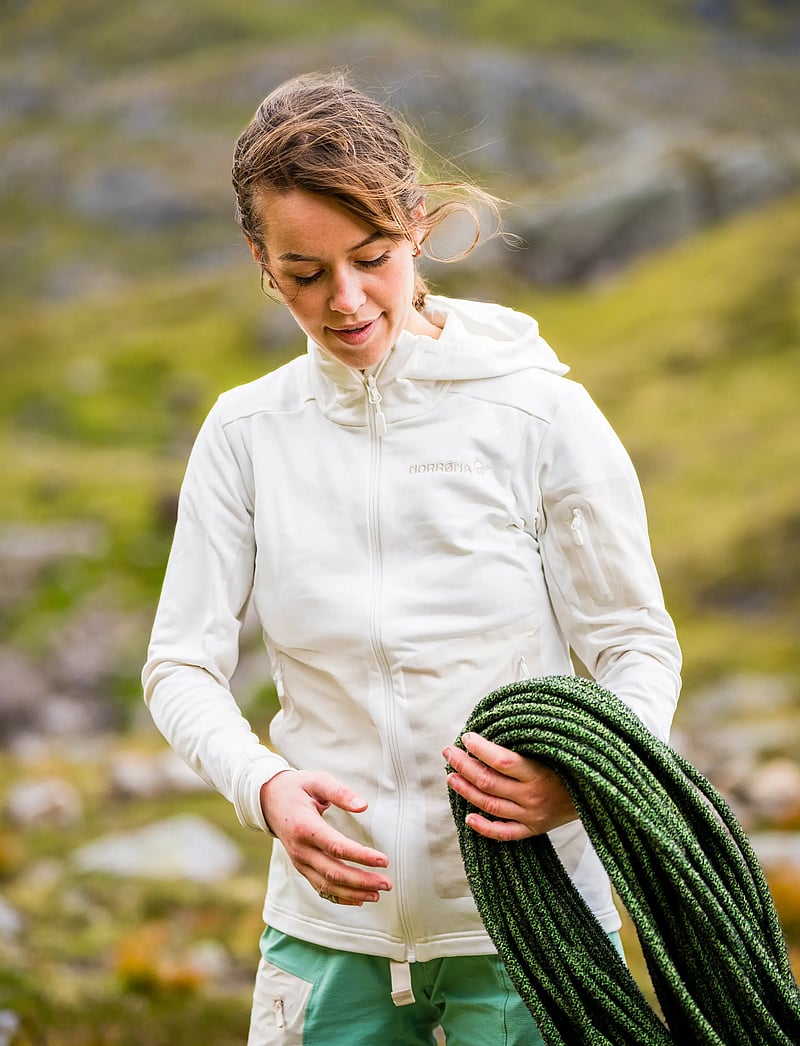 Norrøna - falketind warm2 stretch Hood W's - oberteile - snow white - 0