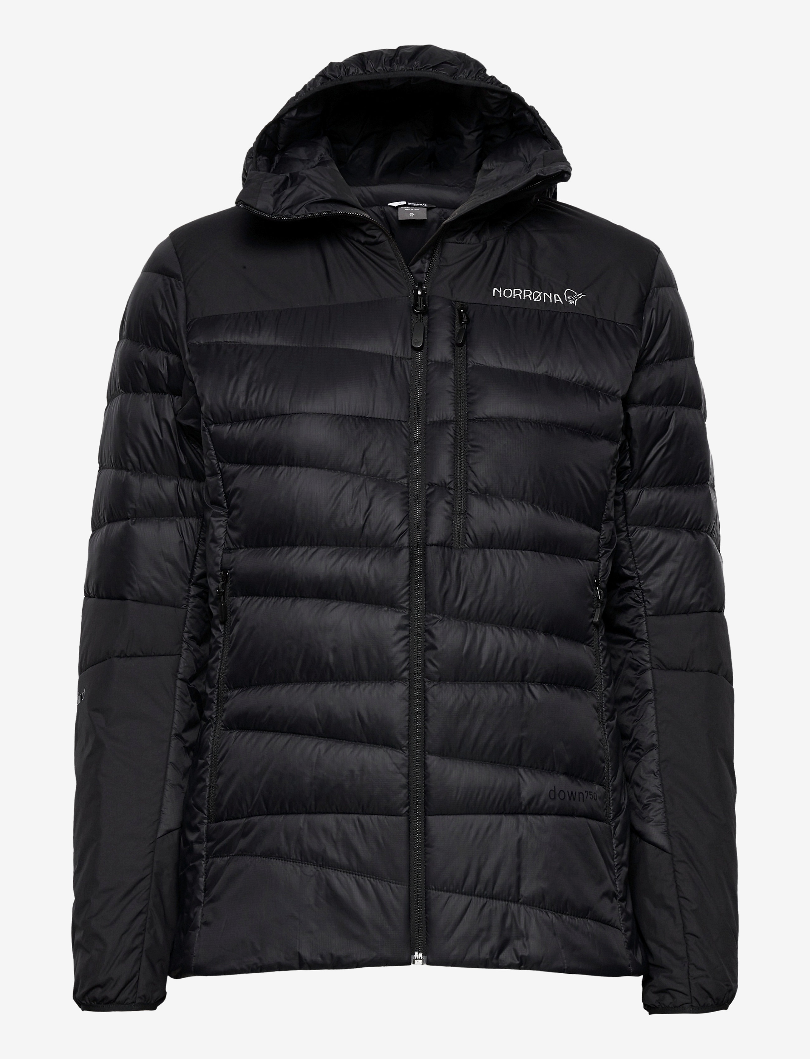 Norrøna Falketind Down750 Zip Hood W's, S, Black, Overtøj > Sportsjakker, Dame