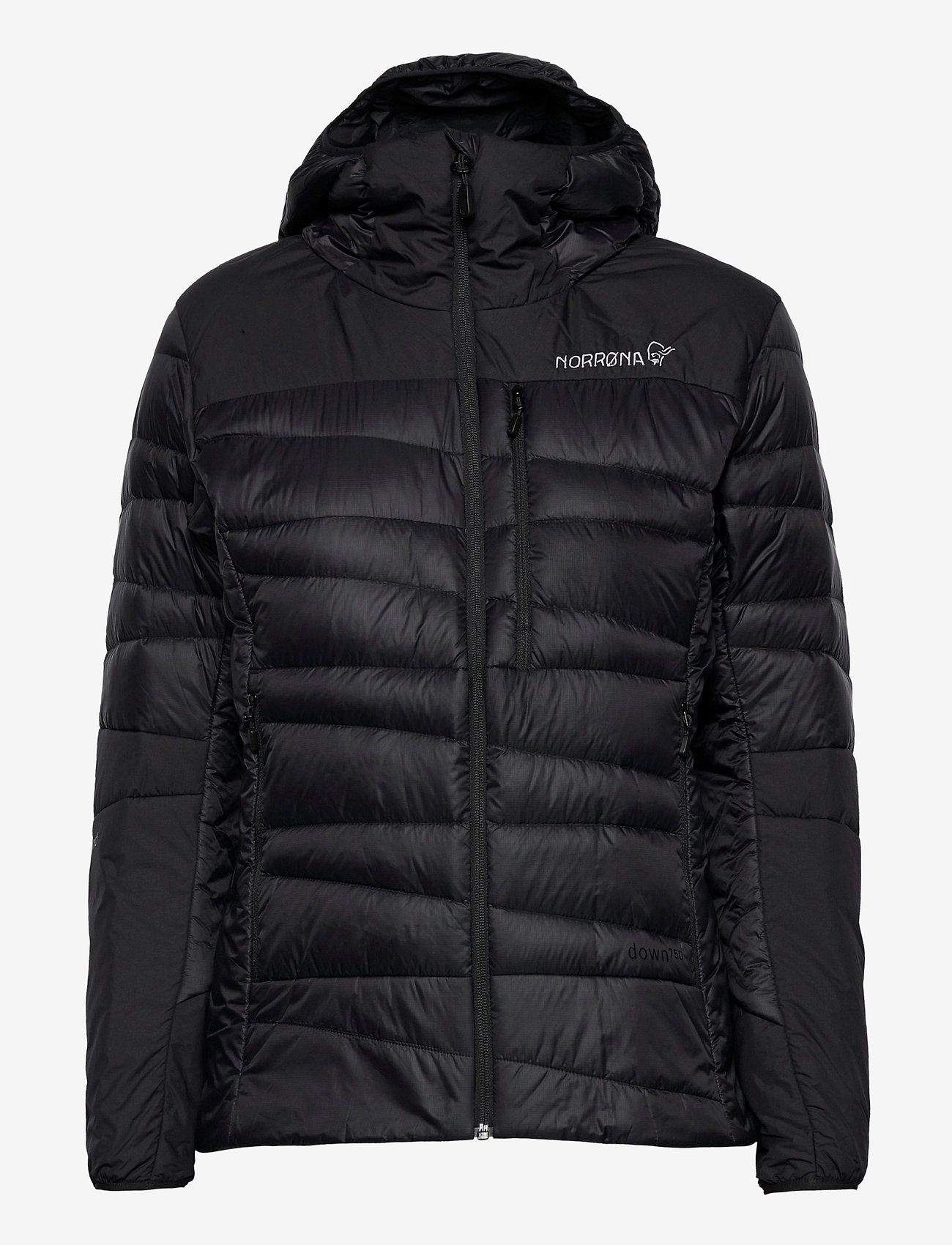 Norrøna - falketind down750 Hood W's - dunjakker - caviar black - 1