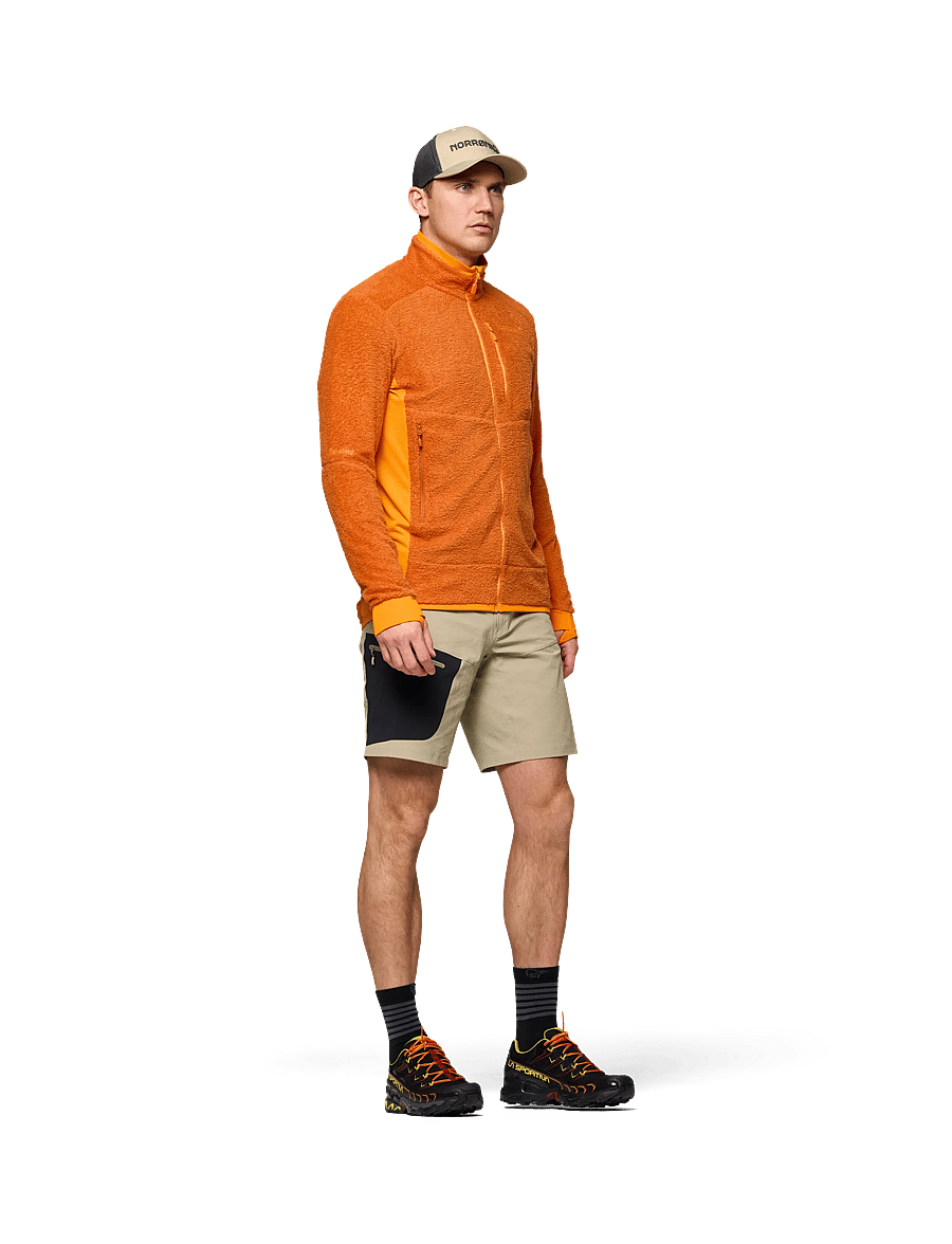 Norrøna - falketind warm1 active Jacket M's - fleece & mellanlager - gold flame/exuberance - 0