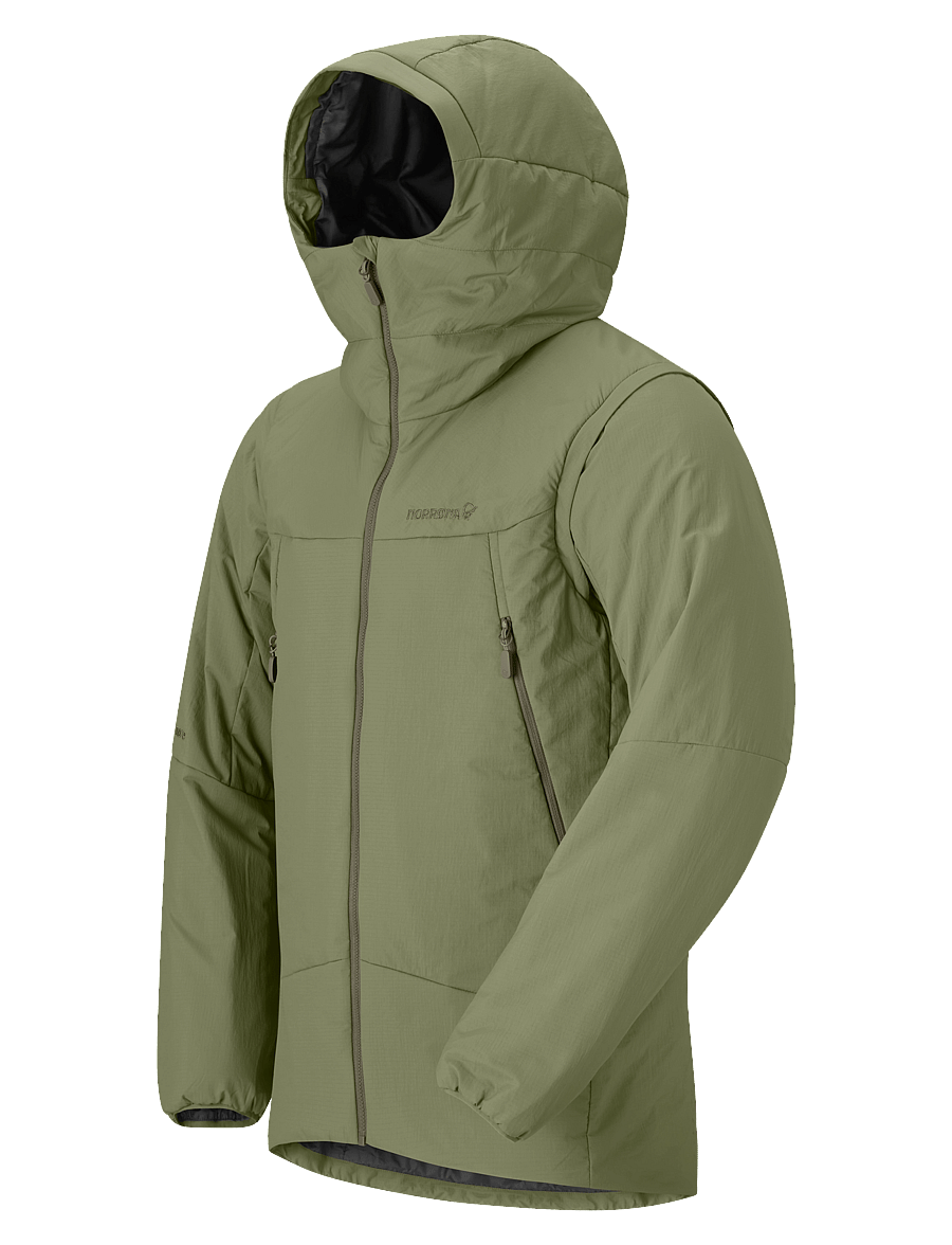 Norrøna - møre thermo60 aero200 Jacket M's - skijakker - deep lichen green - 3