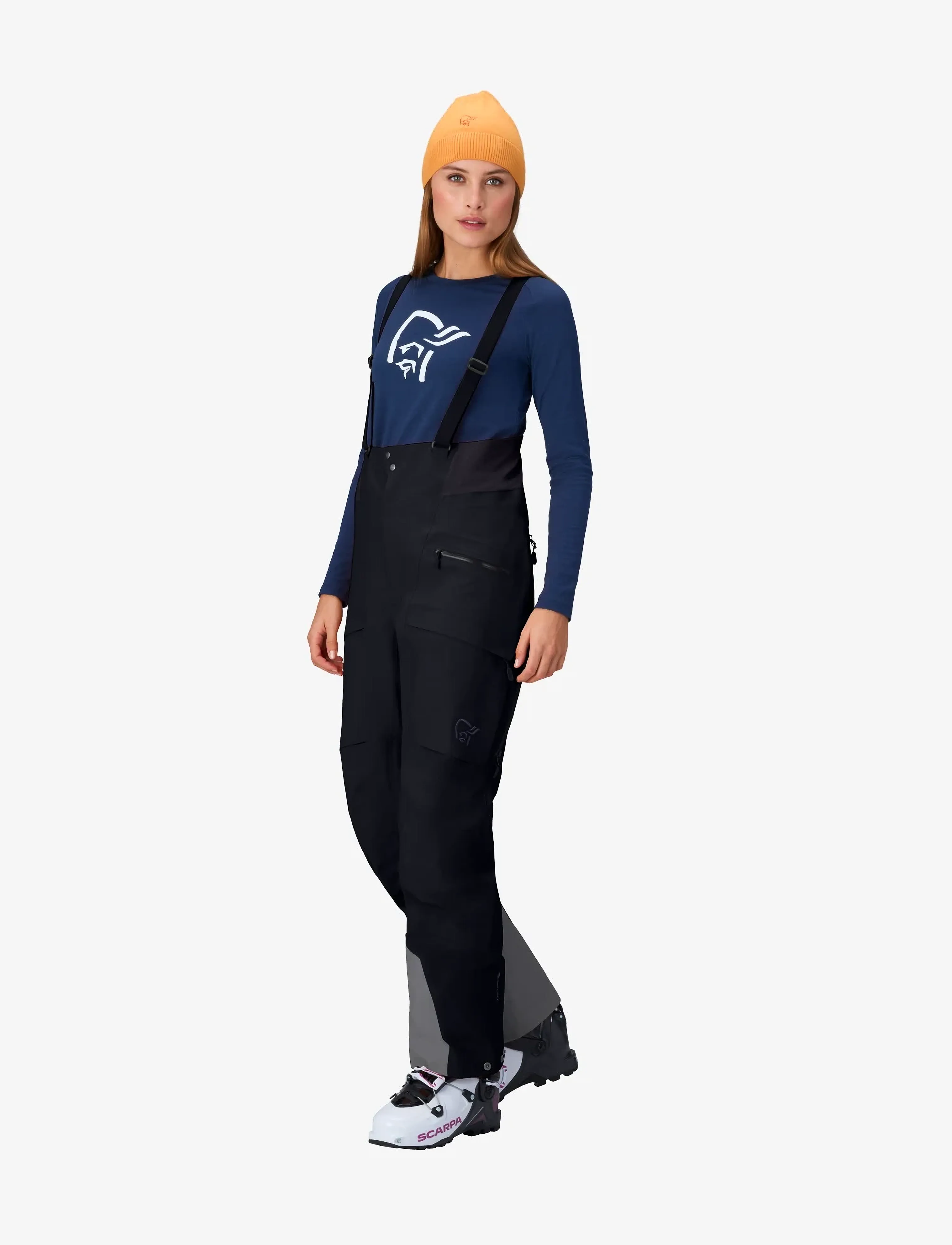 Norrøna Møre Gore-Tex Salopette W's, Kvinder, Skisalpette, Sort, Str: XS