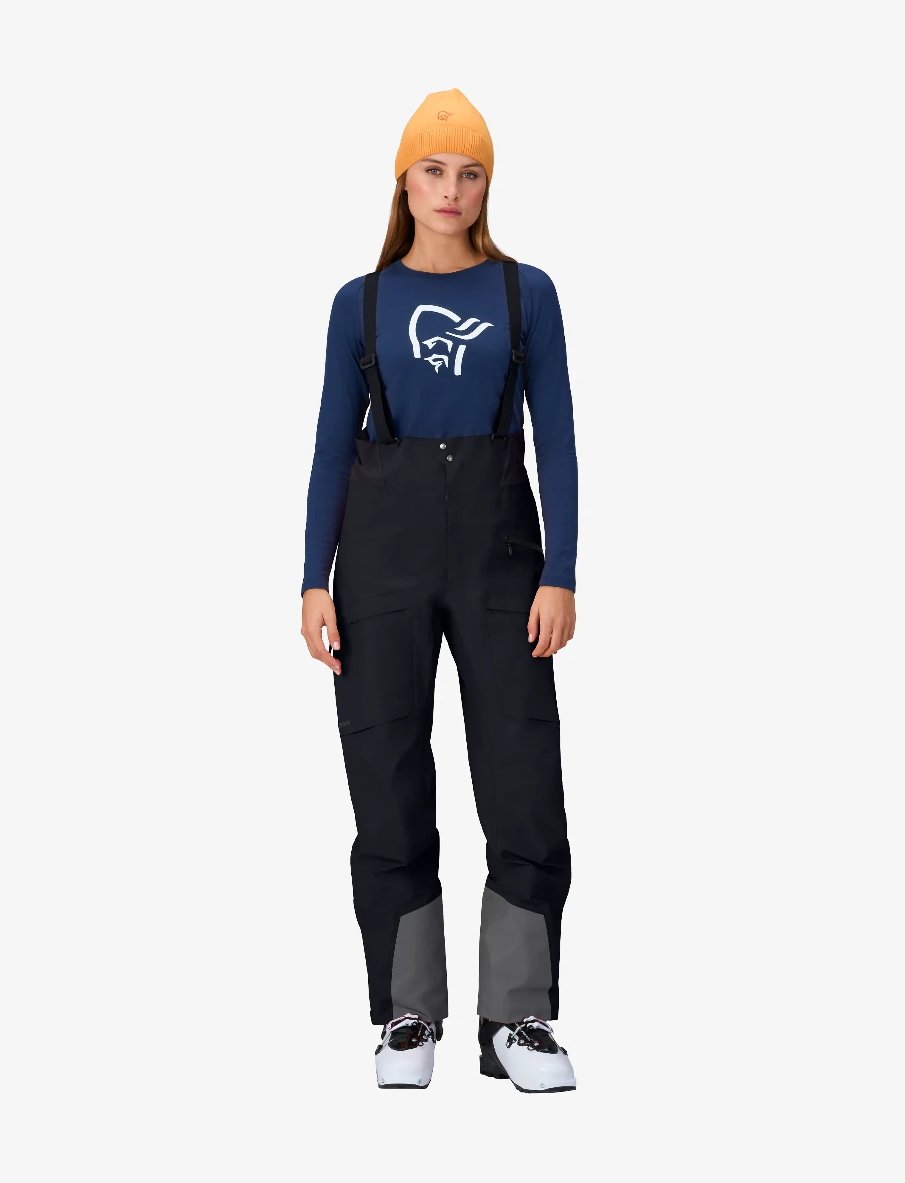 Norrøna - møre Gore-Tex Salopette W's - skidkläder - caviar black - 3