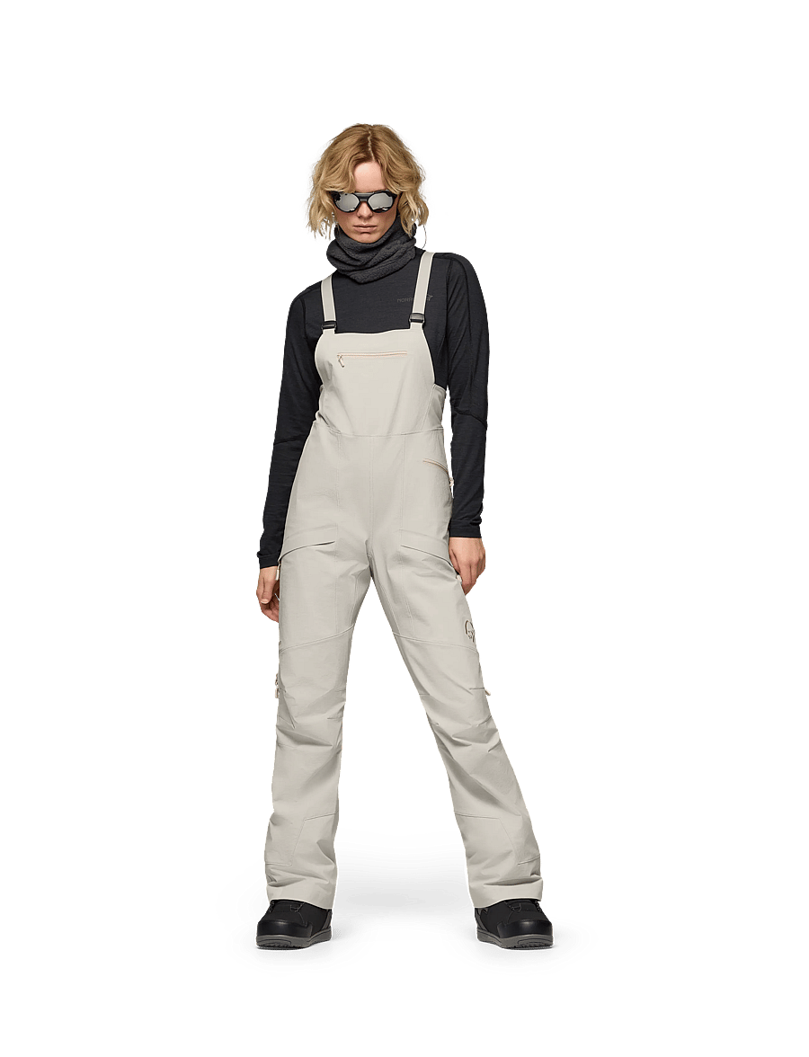 Norrøna - møre flex1 Bibs W's - ski-kleidung - oatmeal - 0