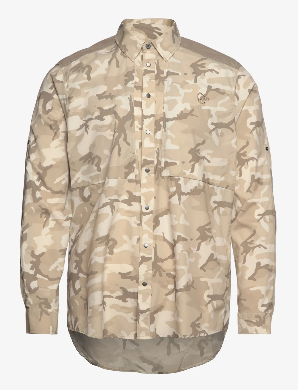 Norrøna - femund light Shirt M's - oberteile & t-shirts - beige camo - 1