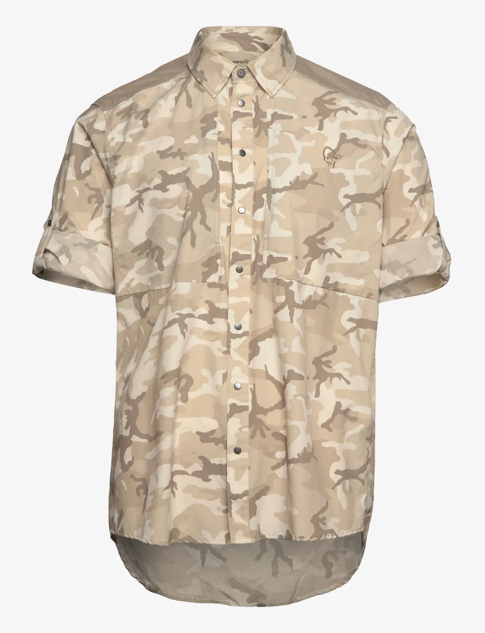 Norrøna - femund light Shirt M's - oberteile & t-shirts - beige camo - 3