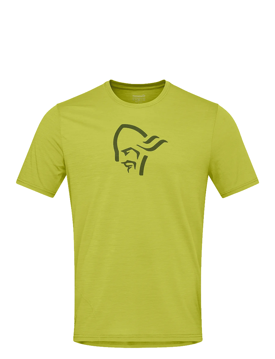 Norrøna - femund equaliser merino T-shirt M's - oberteile & t-shirts - golden lime - 1