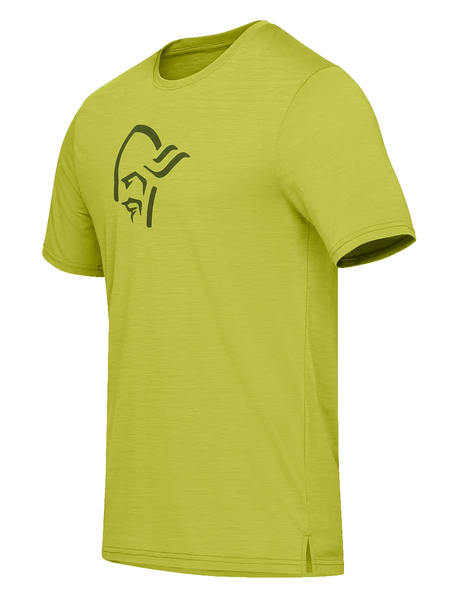 Norrøna - femund equaliser merino T-shirt M's - oberteile & t-shirts - golden lime - 2