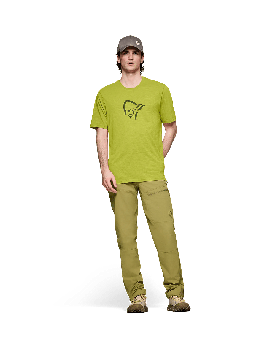 Norrøna - femund equaliser merino T-shirt M's - oberteile & t-shirts - golden lime - 0