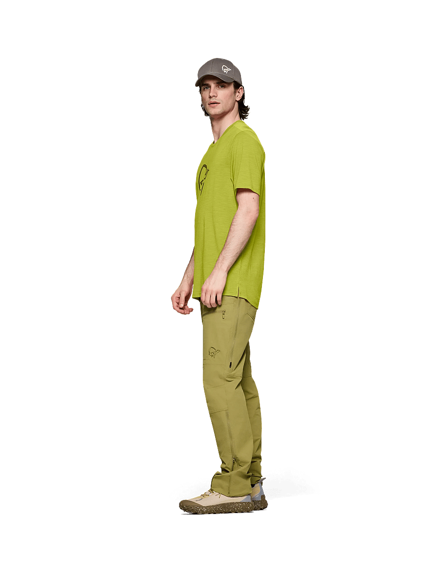 Norrøna - femund equaliser merino T-shirt M's - oberteile & t-shirts - golden lime - 4