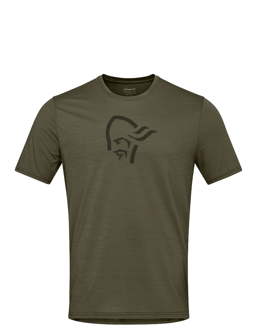 Norrøna - femund equaliser merino T-shirt M's - t-shirts - olive night - 1