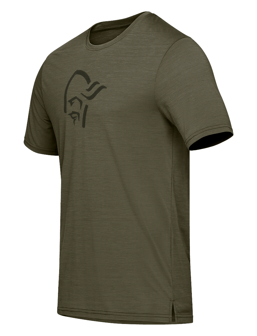 Norrøna - femund equaliser merino T-shirt M's - t-shirts - olive night - 2