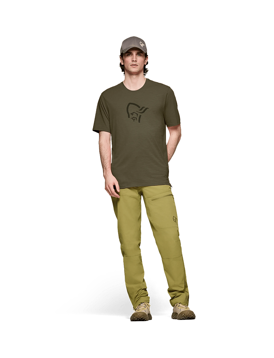 Norrøna - femund equaliser merino T-shirt M's - t-shirts - olive night - 0