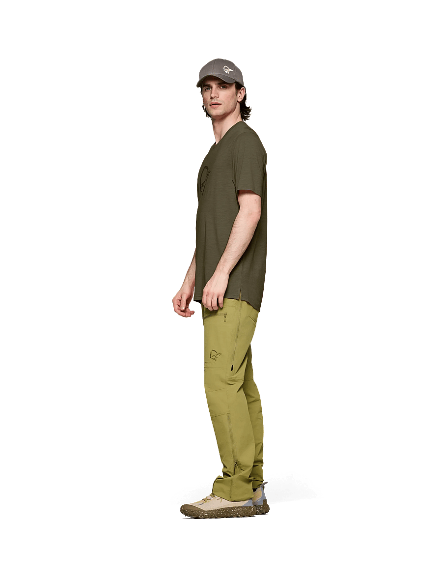 Norrøna - femund equaliser merino T-shirt M's - t-shirts - olive night - 4