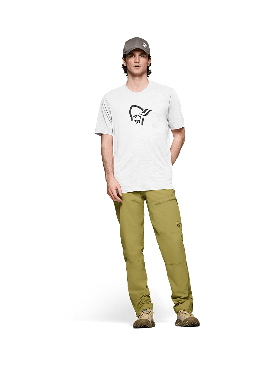Norrøna - femund equaliser merino T-shirt M's - oberteile & t-shirts - snow white - 0