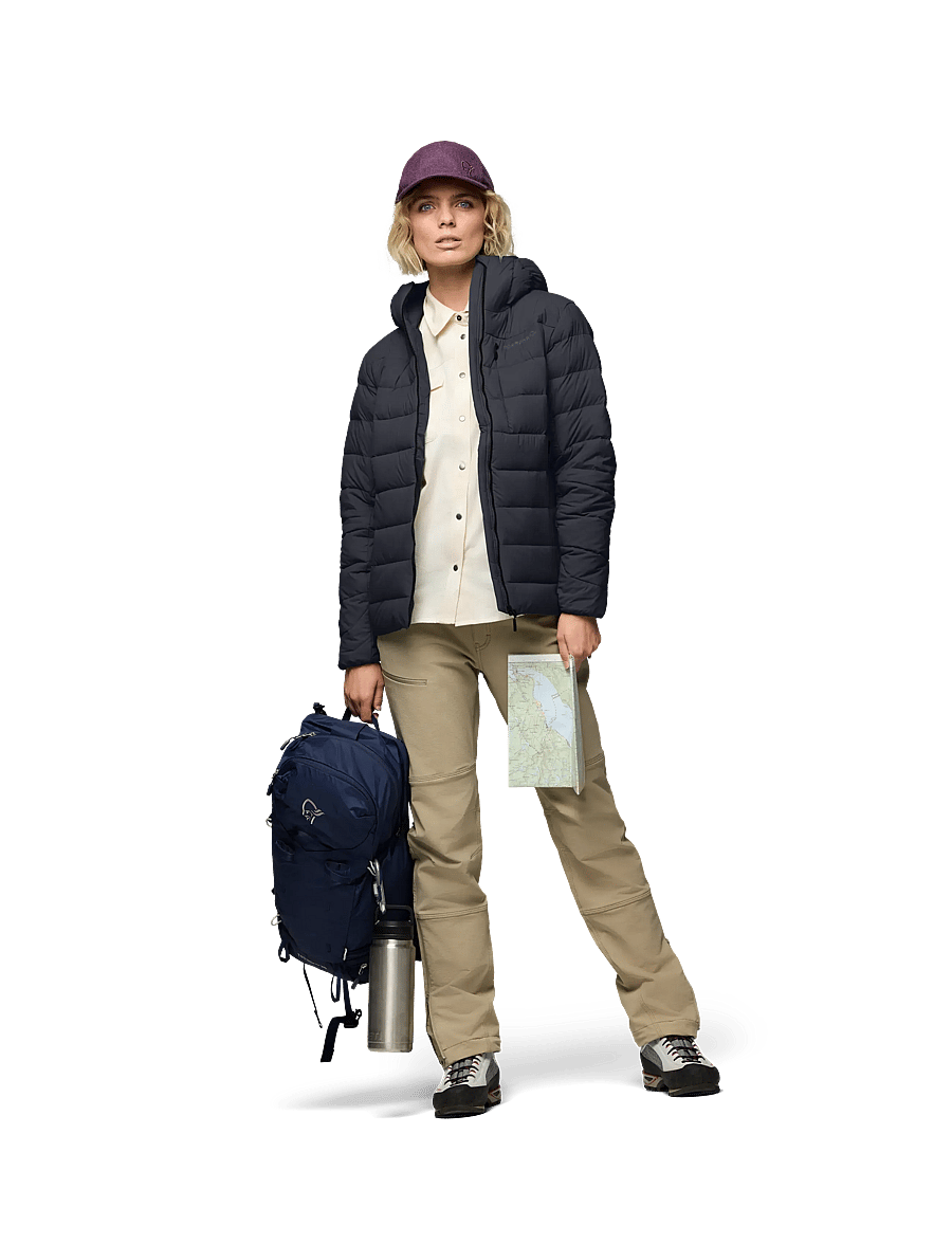 Norrøna - femund down700 Zip Hood W's - vinterjakker - caviar black - 0