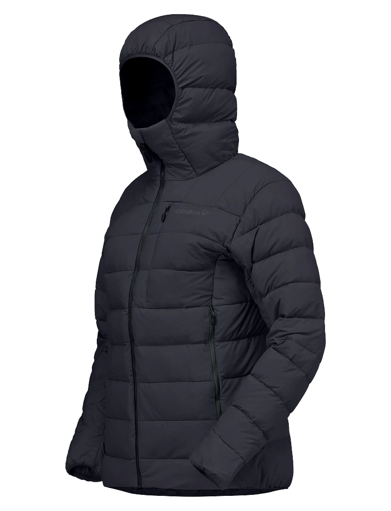 Norrøna - femund down700 Zip Hood W's - sulejoped ja voodriga joped - caviar black - 2