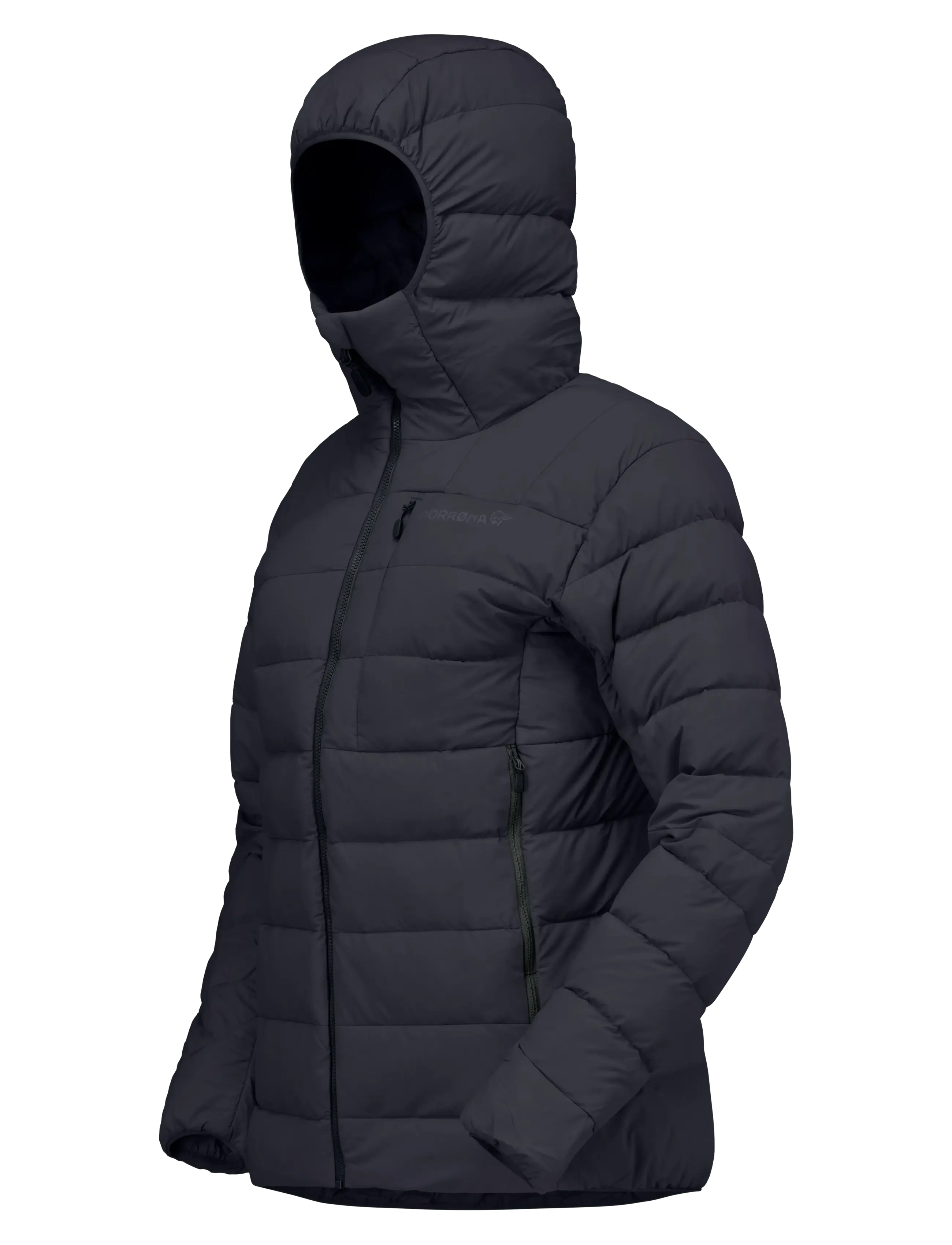 Norrøna - femund down700 Zip Hood W's - vinterjakker - caviar black - 2