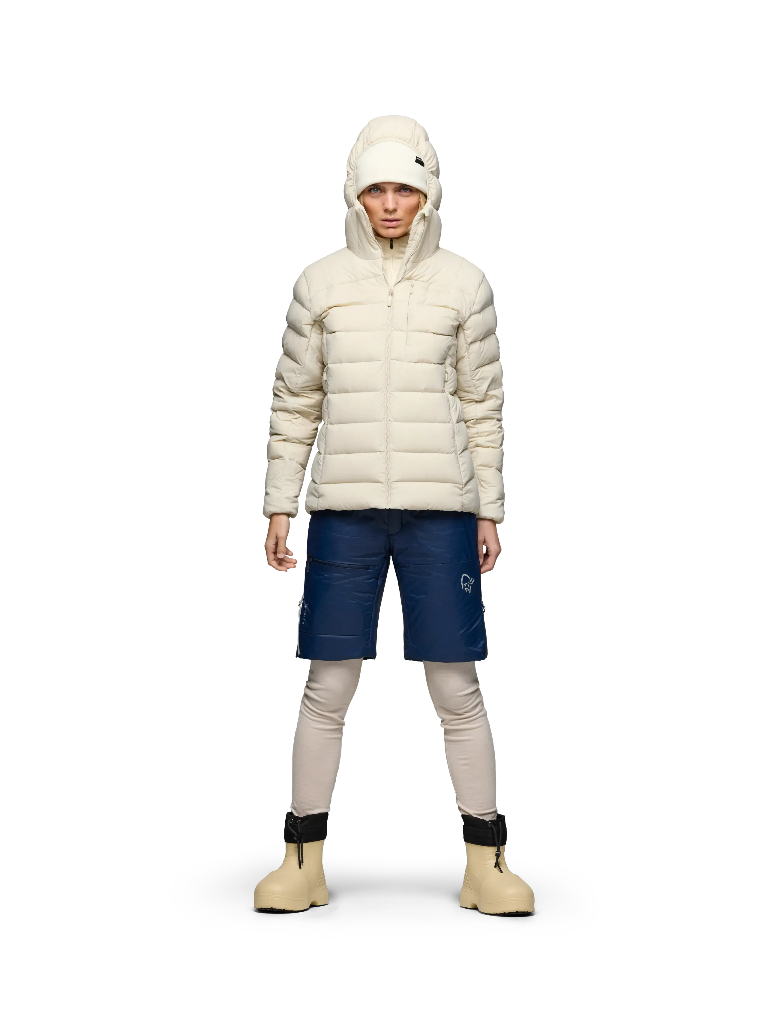 Norrøna - femund down700 Zip Hood W's - vinterjakker - oatmeal - 4