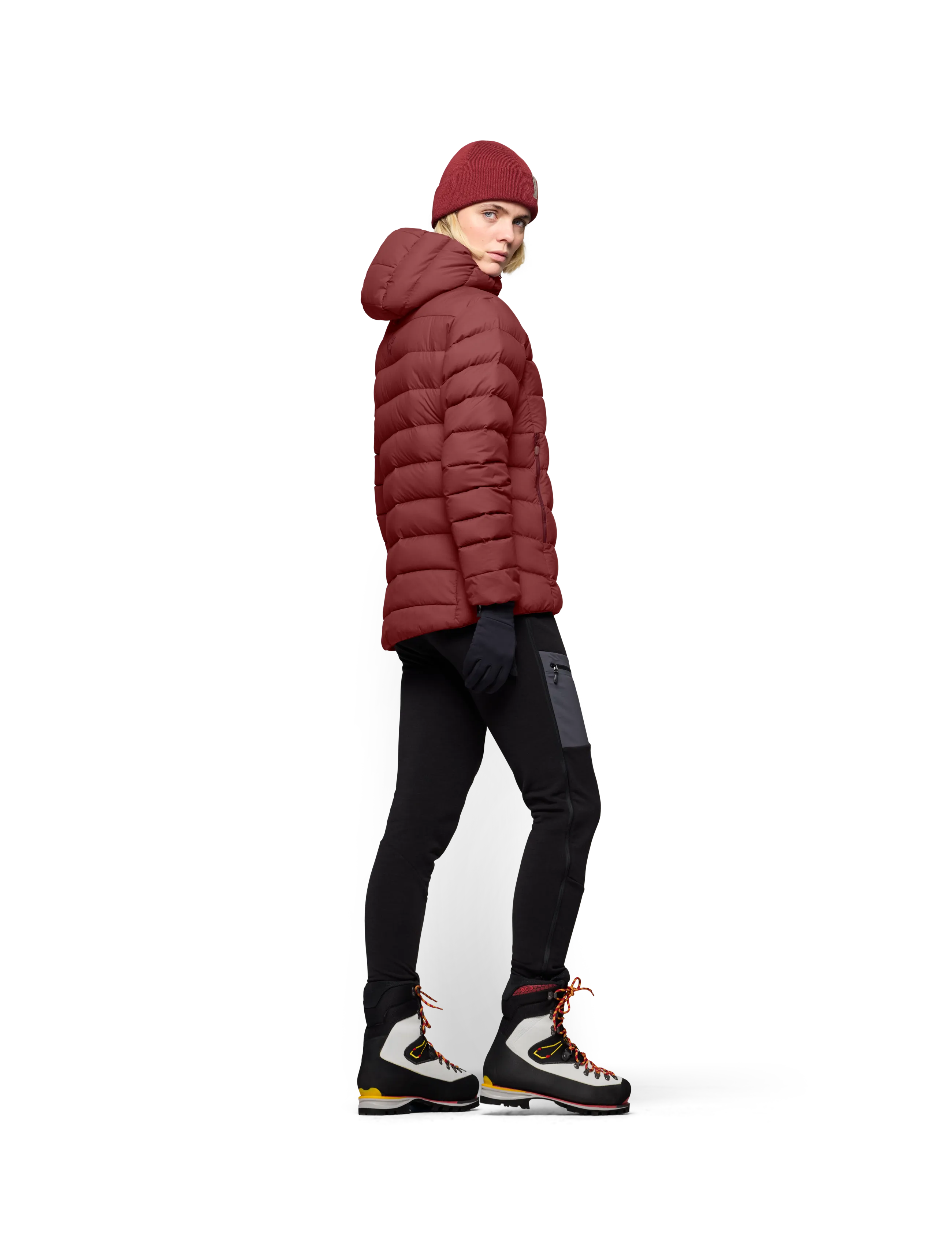 Norrøna - femund down700 Zip Hood W's - winter jackets - port - 4