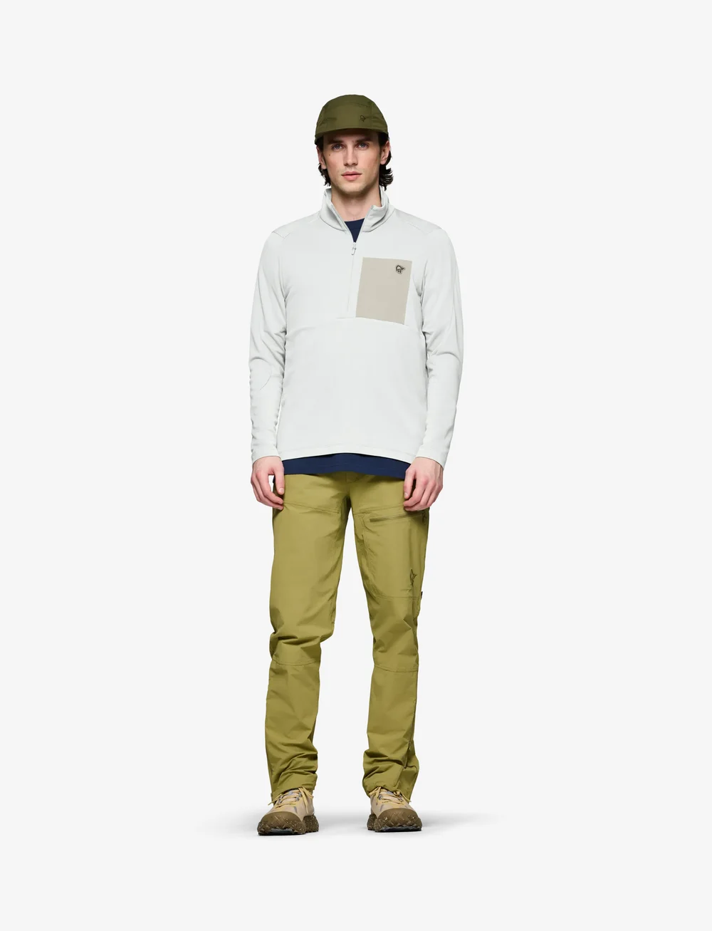 Norrøna - femund warm1 Zip Neck M's - kampsunid ja vahekihid - snow white - 0