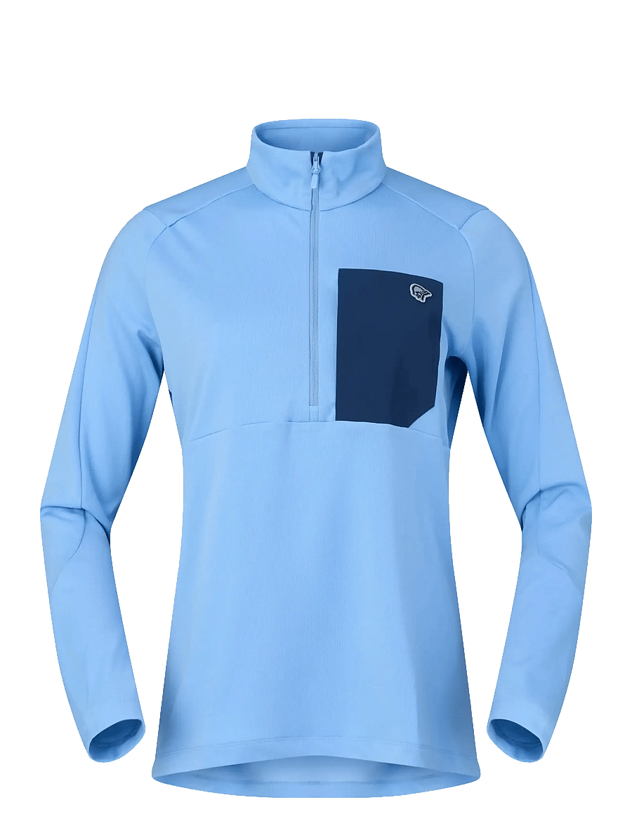 Norrøna - femund warm1 Zip Neck W's - oberteile - frozen fjord - 1