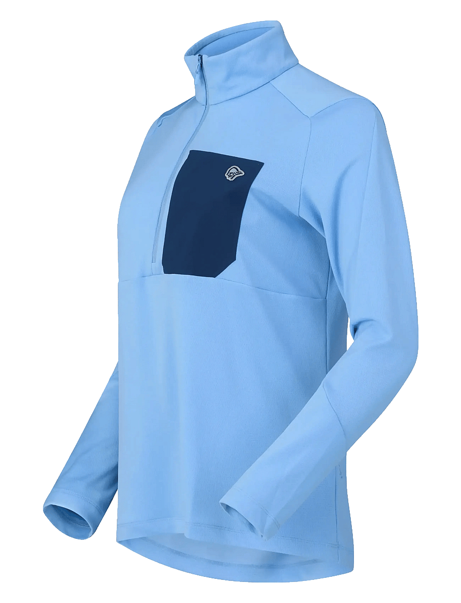 Norrøna - femund warm1 Zip Neck W's - oberteile - frozen fjord - 3