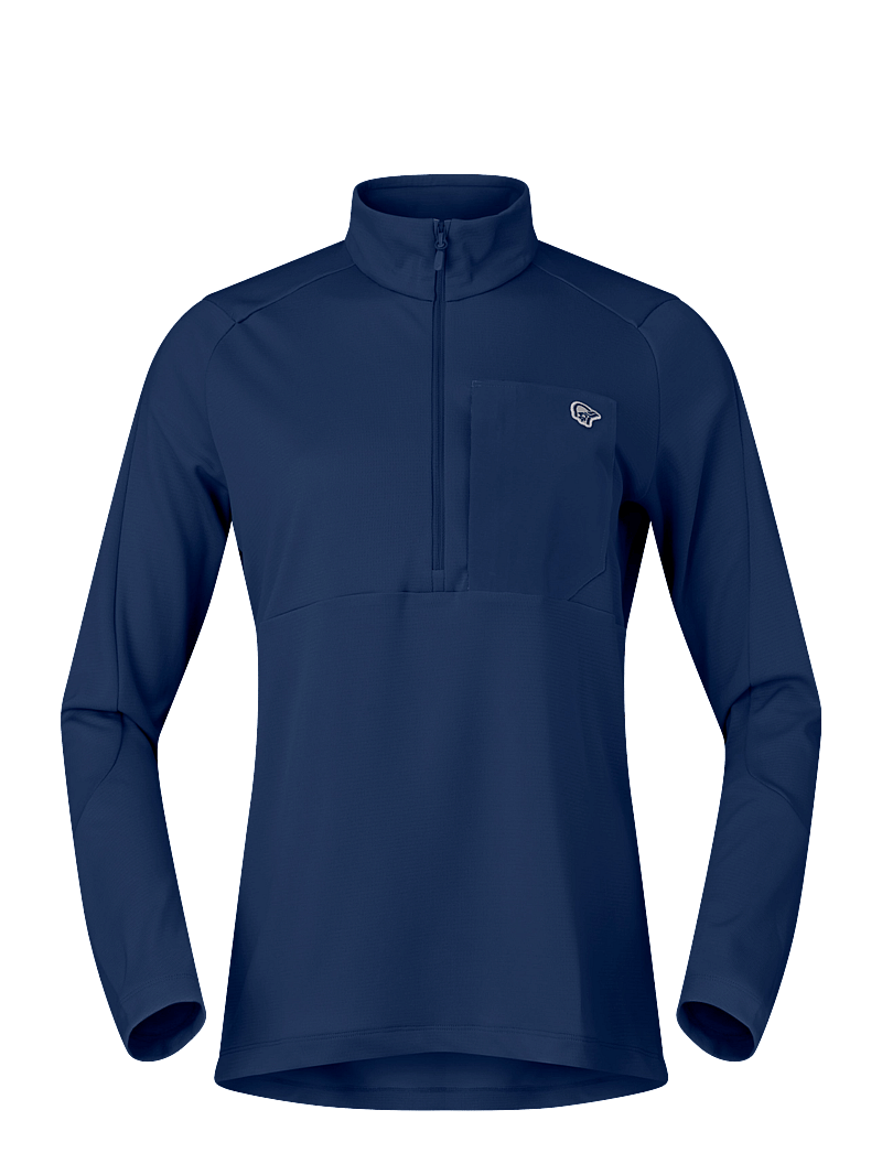 Norrøna - femund warm1 Zip Neck W's - oberteile - indigo night - 0