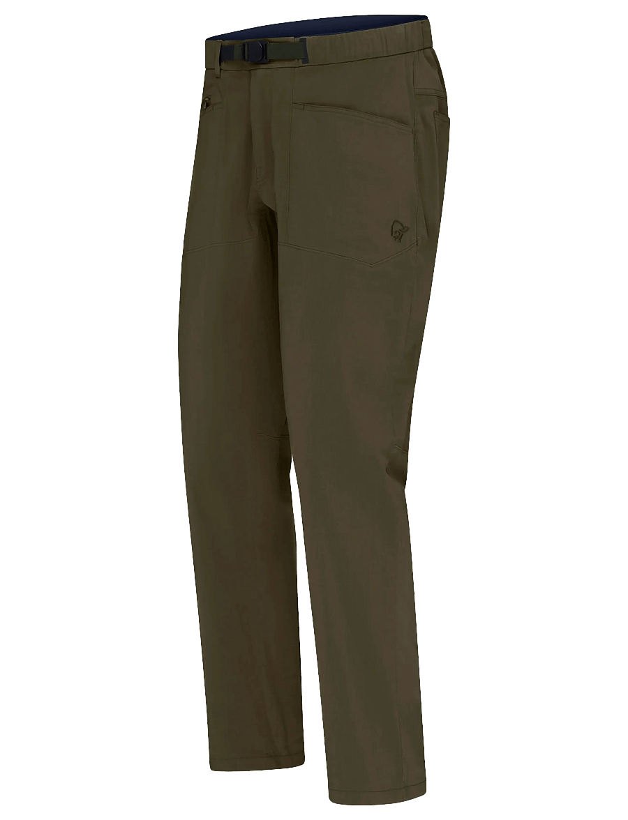 Norrøna - femund mid cotton Pants M's - vabaõhupüksid - olive night - 2
