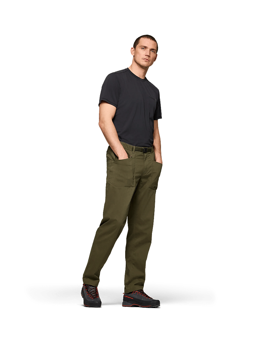 Norrøna - femund mid cotton Pants M's - vabaõhupüksid - olive night - 4