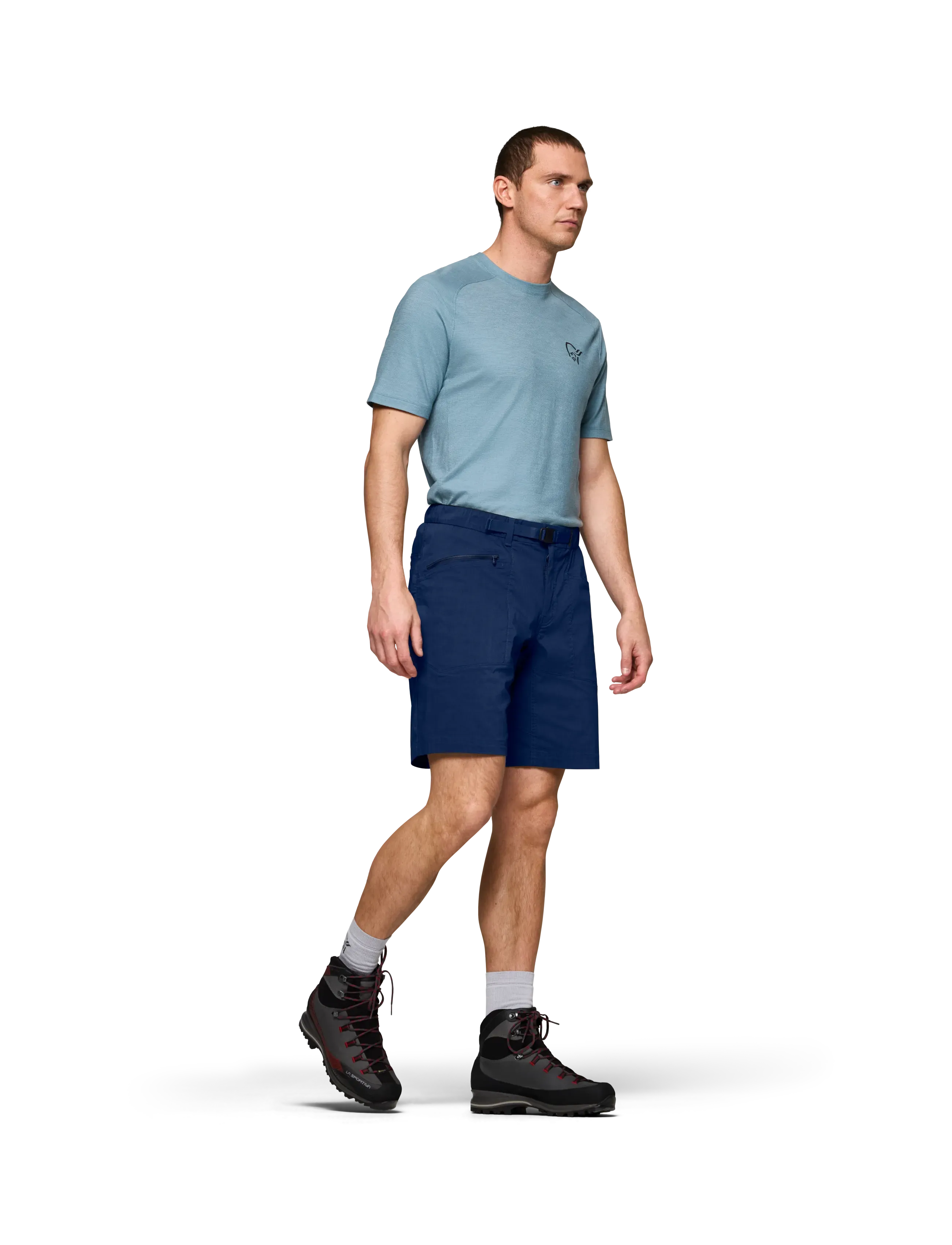 Norrøna Femund Mid Cotton Shorts M's, Mænd, Vandreshorts, Navy, Str: S