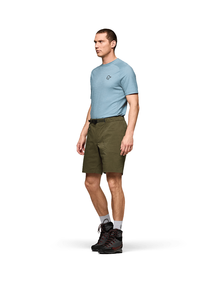 Norrøna - femund mid cotton Shorts M's - short de randonnée - olive night - 0