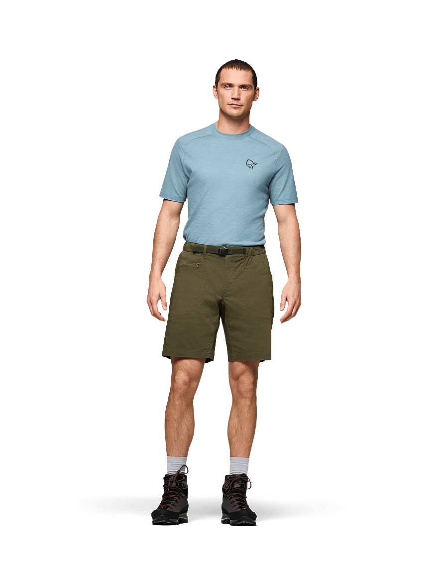 Norrøna - femund mid cotton Shorts M's - short de randonnée - olive night - 5