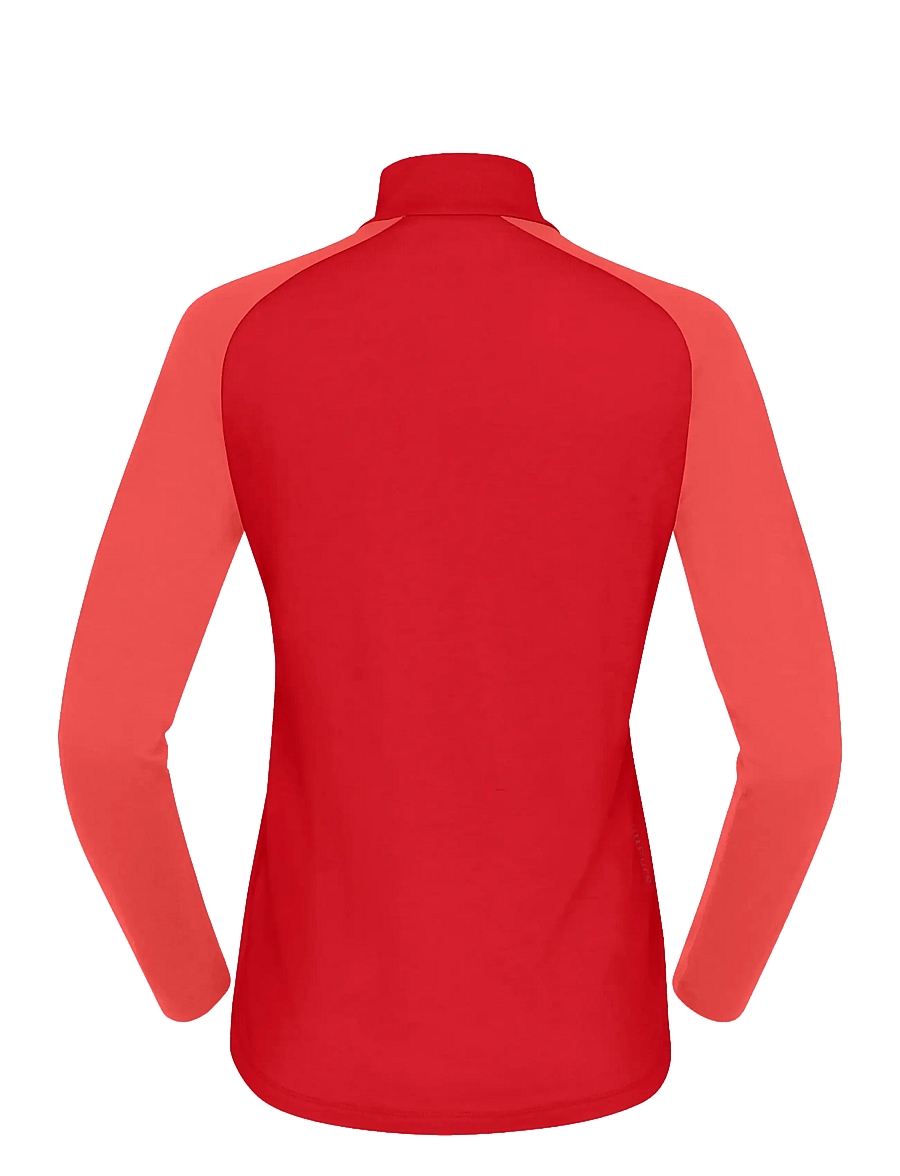 Norrøna - femund pureUll Zip Neck W's - baselayer overdele - aura orange/paprika - 2