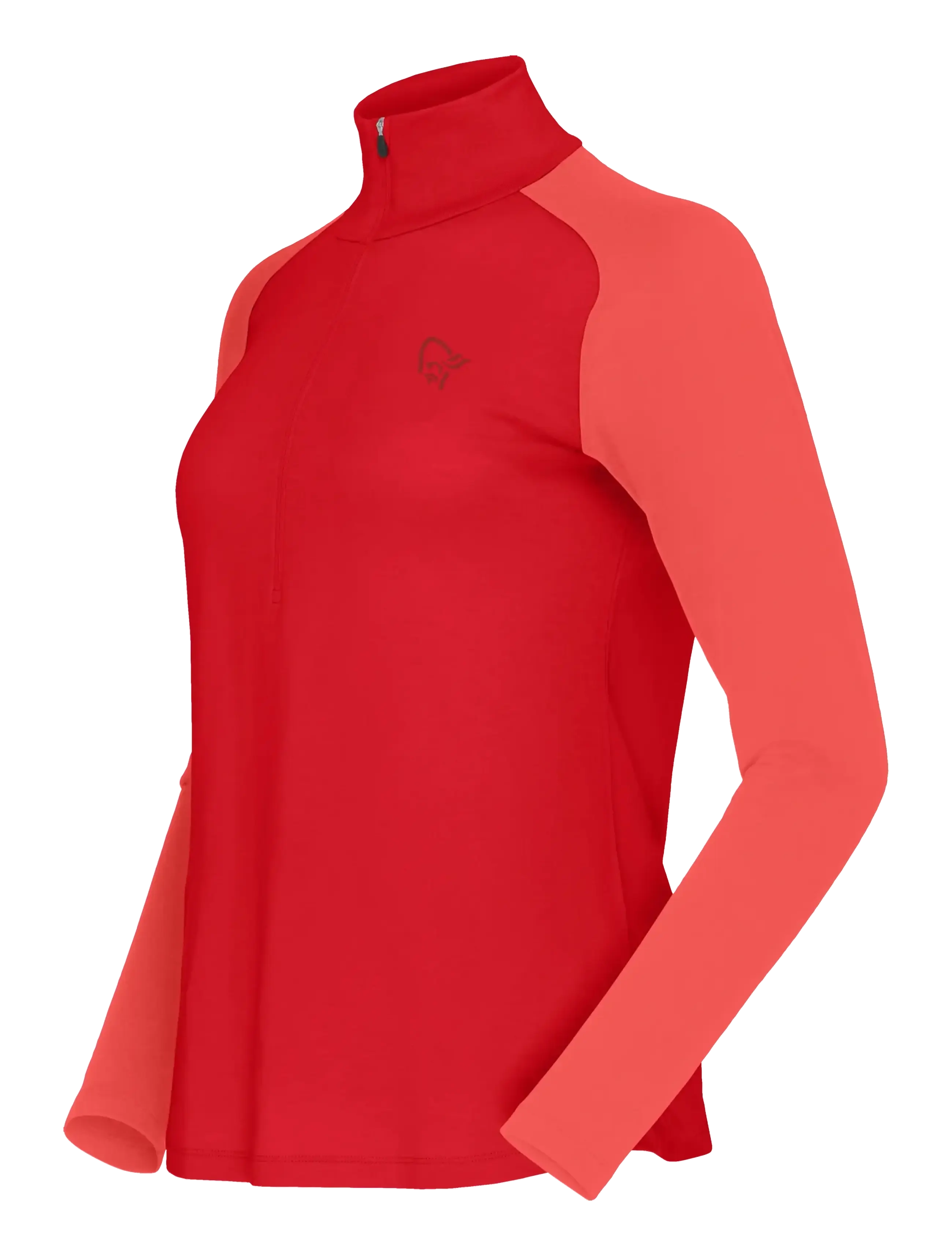 Norrøna - femund pureUll Zip Neck W's - baselayer overdele - aura orange/paprika - 3
