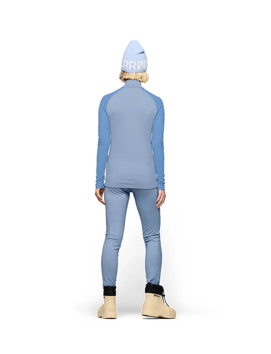Norrøna - femund pureUll Zip Neck W's - overdele - cashmere blue/allure - 5