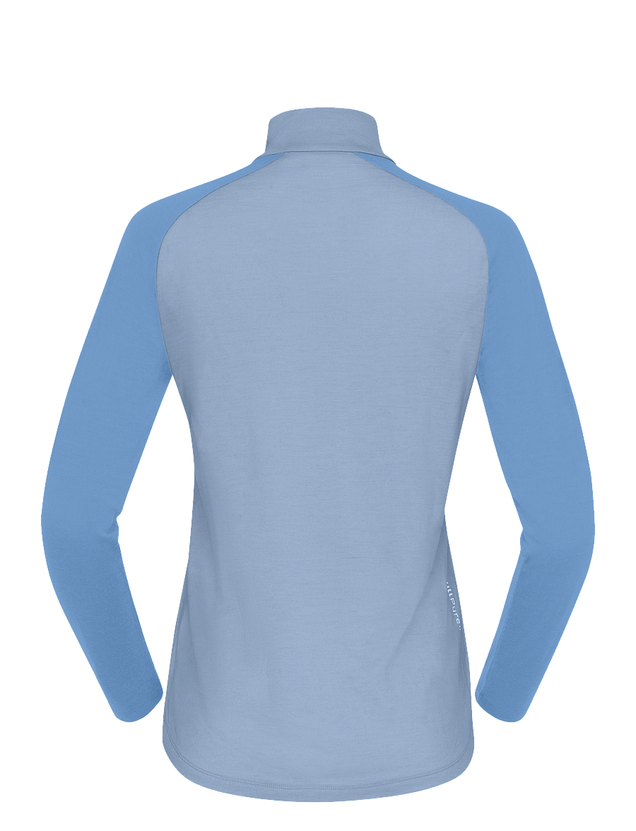 Norrøna - femund pureUll Zip Neck W's - overdele - cashmere blue/allure - 3