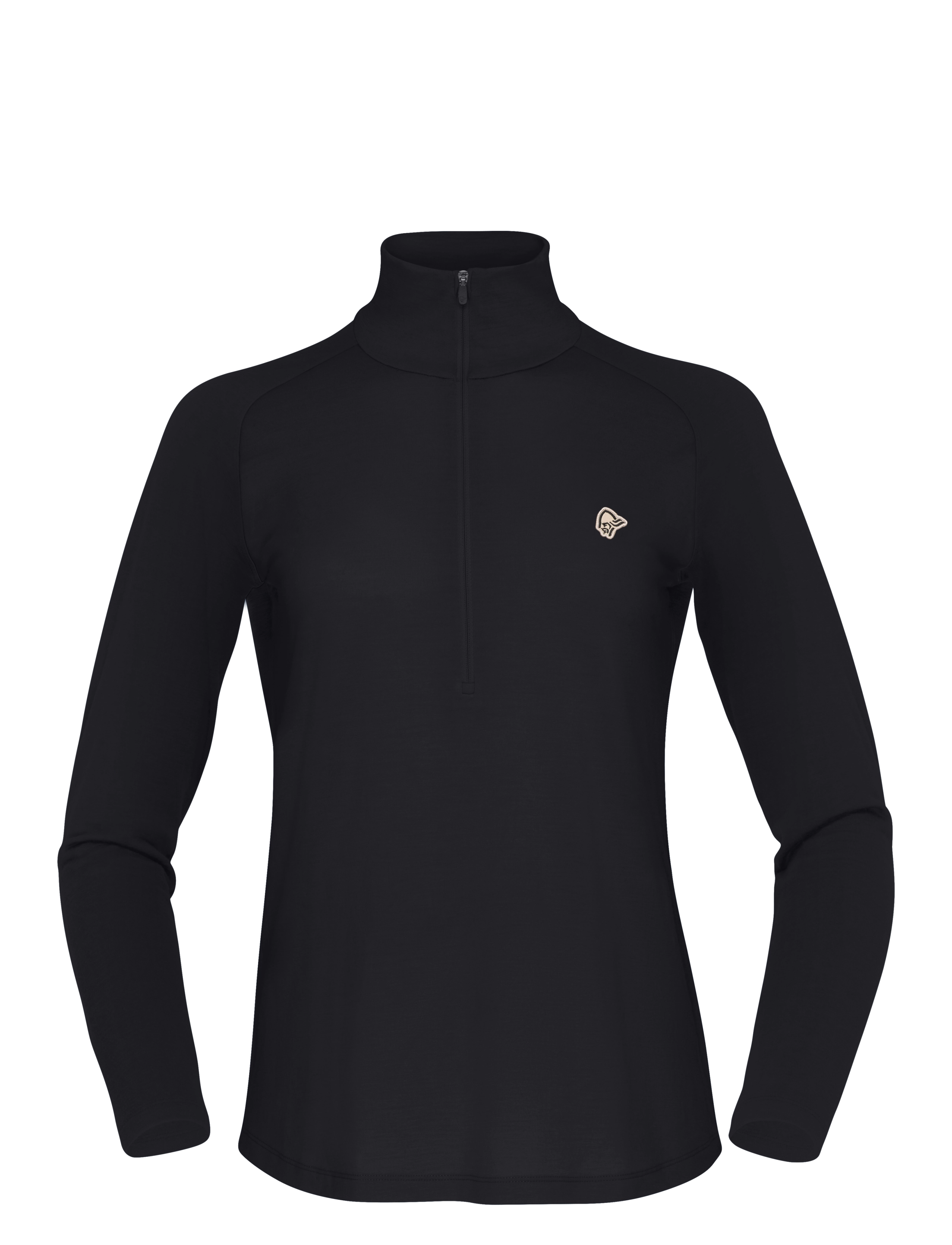 Norrøna femund pureUll Zip Neck W's - Fleece & mellanlager - CAVIAR BLACK / black