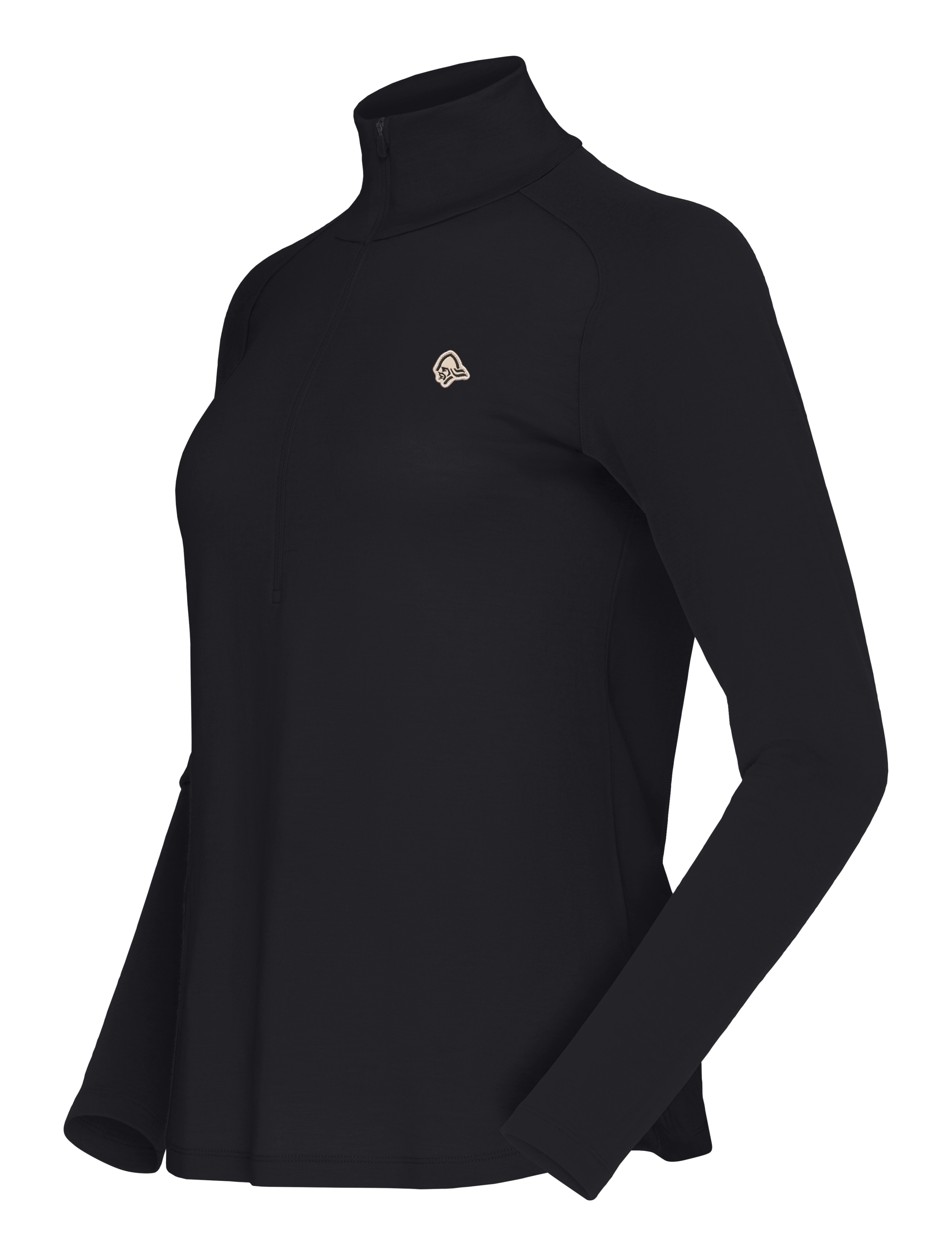 Norrøna - femund pureUll Zip Neck W's - Överdelar - caviar black - 2