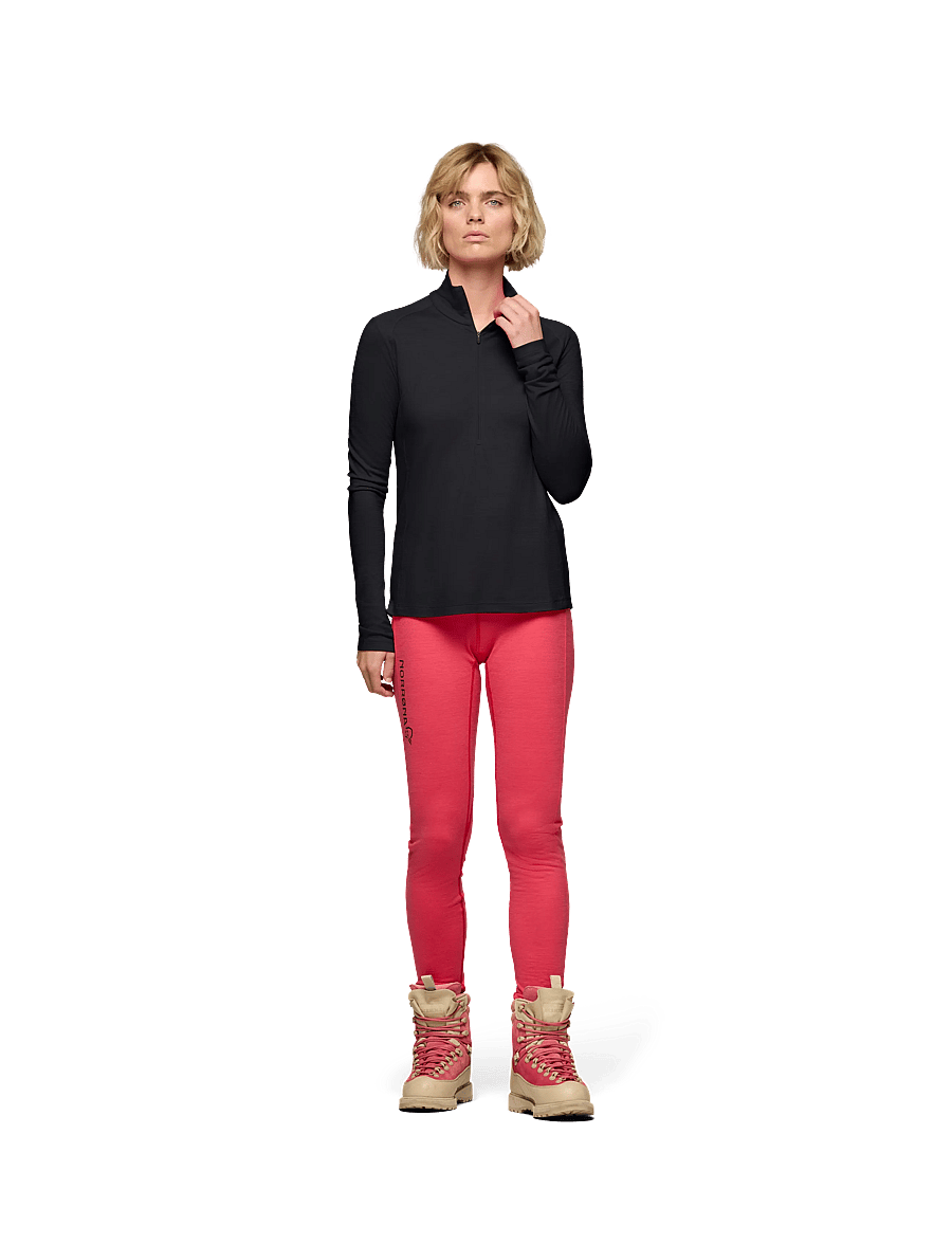 Norrøna - femund pureUll Zip Neck W's - Överdelar - caviar black - 5